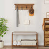 Vidaxx perchero de pared natural 70 x 10 x 20 cm teca maciza