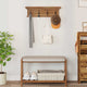 Vidaxx perchero de pared natural 70 x 10 x 20 cm teca maciza