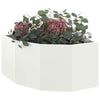 Fioriera angolare Vidaxx bianca 60 x 60 x 35 cm in acciaio