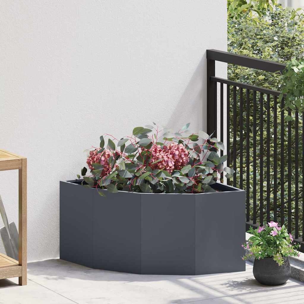 Vidaxx jardinera de esquina antracita 60 x 60 x 35 cm acero