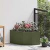 Fioriera angolare Vidaxx verde oliva 60 x 60 x 35 cm in acciaio