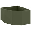Fioriera angolare Vidaxx verde oliva 60 x 60 x 35 cm in acciaio