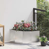 Vidaxx macetero de esquina plateado 60 x 60 x 35 cm acero inoxidable