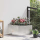 Vidaxx macetero de esquina plateado 60 x 60 x 35 cm acero inoxidable