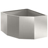 Vidaxx macetero de esquina plateado 60 x 60 x 35 cm acero inoxidable
