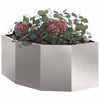Vidaxx macetero de esquina plateado 60 x 60 x 35 cm acero inoxidable