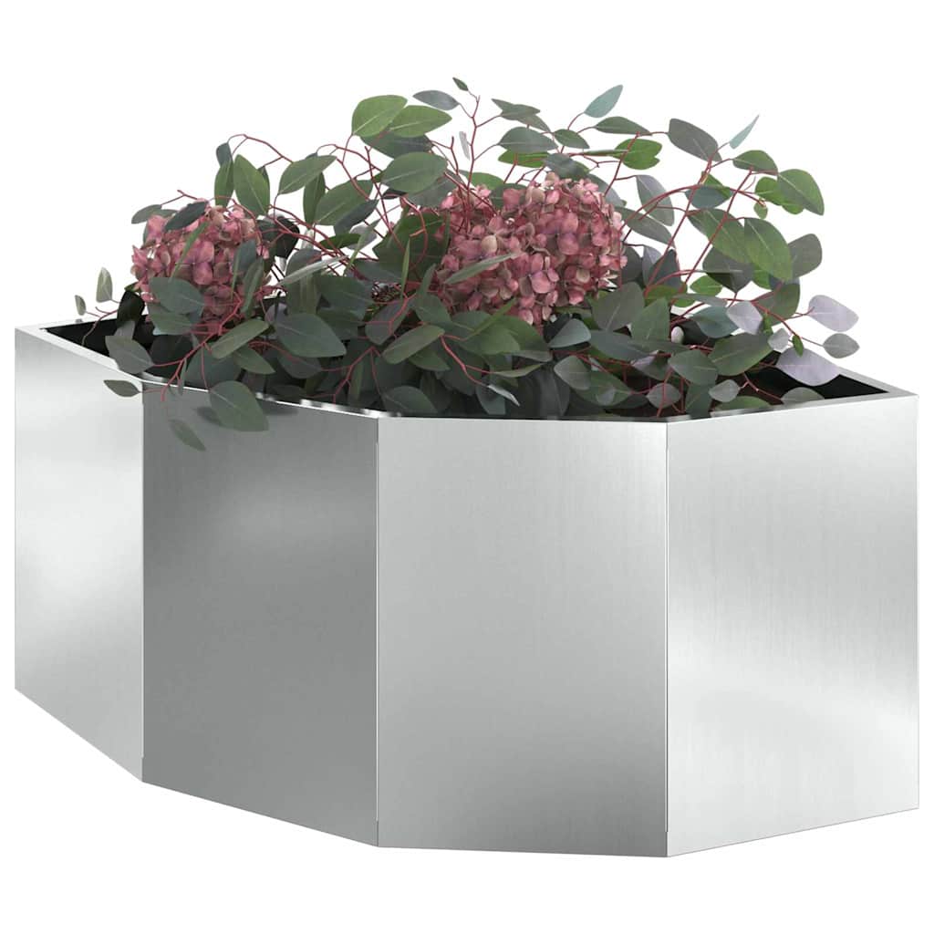 Fioriera angolare Vidaxx argento 60 x 60 x 35 cm in acciaio zincato