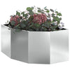 Vidaxl hoek plantbak zilver 60 x 60 x 35 cm gegalvaniseerd staal