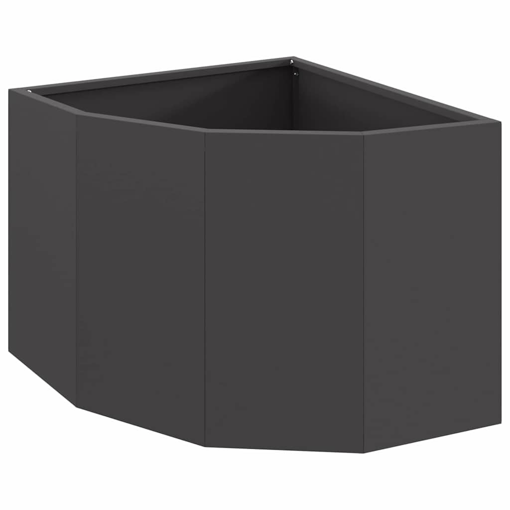 Vidaxl hoek plantbak zwart 45 x 45 x 35 cm staal