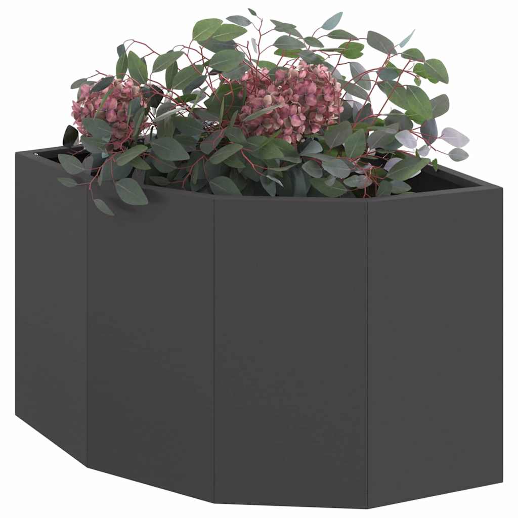 Vidaxl hoek plantbak zwart 45 x 45 x 35 cm staal