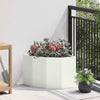 Vidaxl hoek plantbak wit 45 x 45 x 35 cm staal