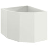 Fioriera angolare Vidaxx bianca 45 x 45 x 35 cm in acciaio