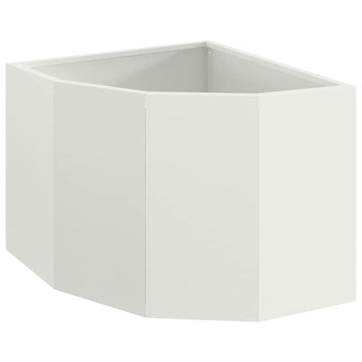 Vidaxx jardinera de esquina blanco 45 x 45 x 35 cm acero