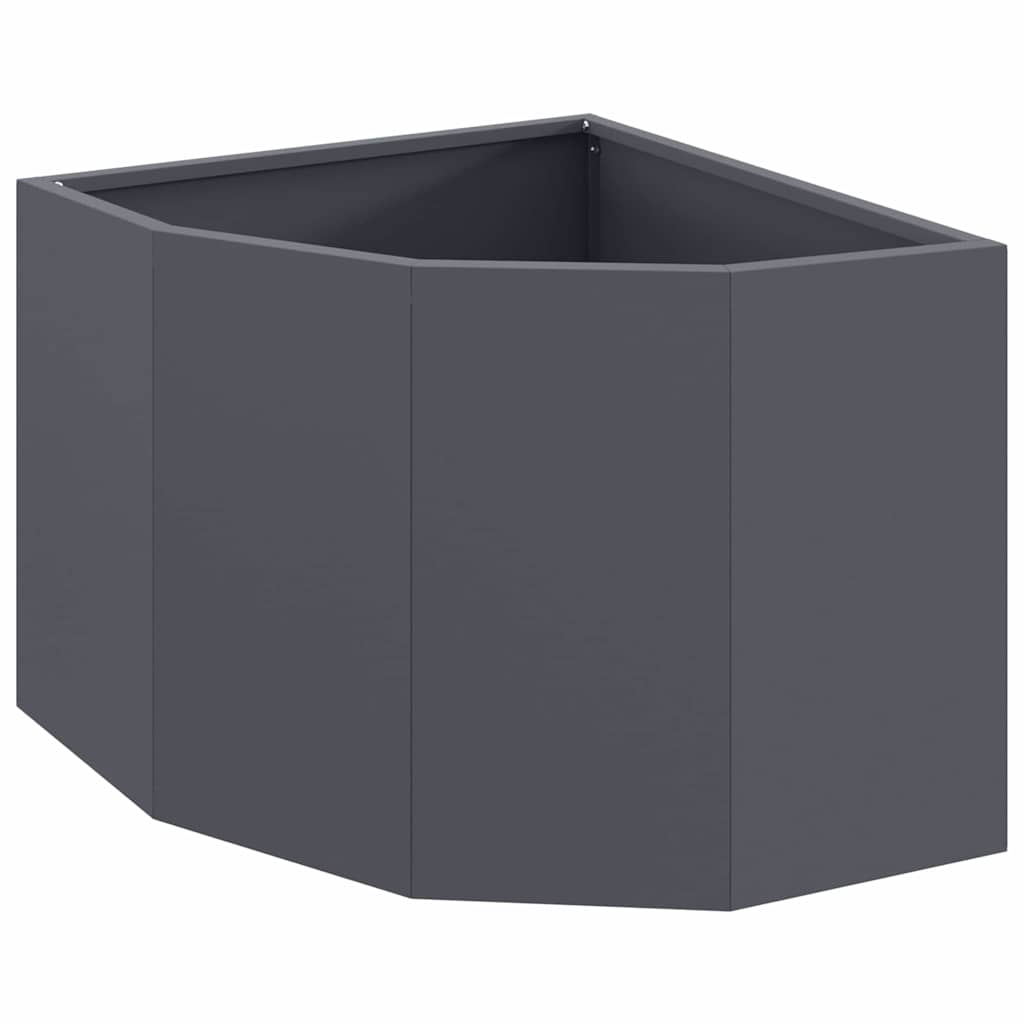 Fioriera angolare Vidaxx antracite 45 x 45 x 35 cm in acciaio