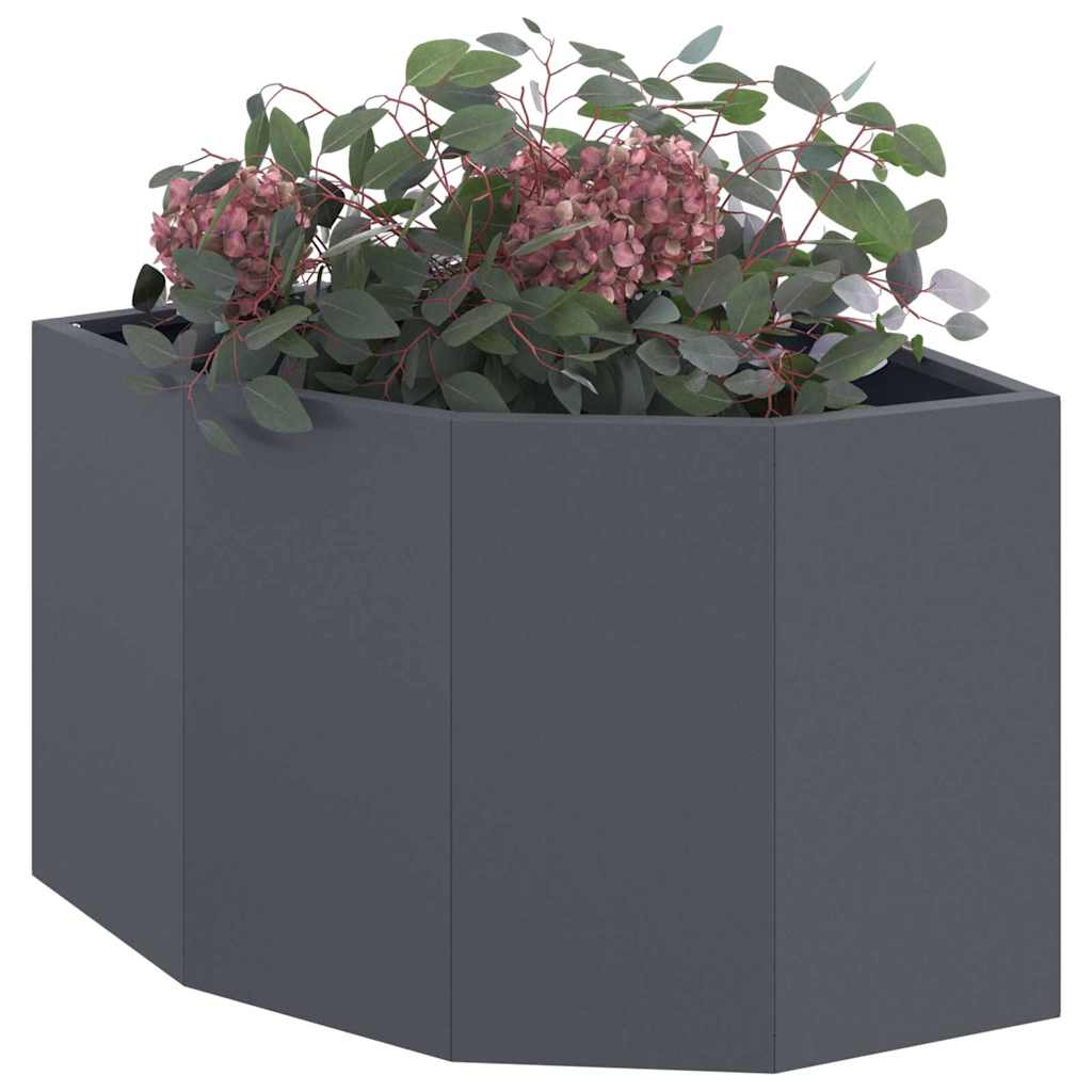 Fioriera angolare Vidaxx antracite 45 x 45 x 35 cm in acciaio