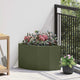 Vidaxl hoek plantbak olijfgroen 45 x 45 x 35 cm staal