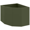 Vidaxl hoek plantbak olijfgroen 45 x 45 x 35 cm staal