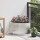 Jardinera de esquina vidaxx plata 45 x 45 x 35 cm acero inoxidable