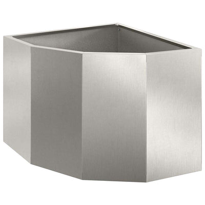 Jardinera de esquina vidaxx plata 45 x 45 x 35 cm acero inoxidable