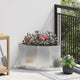 Vidaxl hoek plantbak zilver 45 x 45 x 35 cm gegalvaniseerd staal