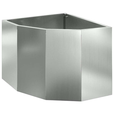 Jardinera de esquina vidaxx plata 45 x 45 x 35 cm acero galvanizado