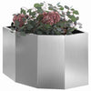 Jardinera de esquina vidaxx plata 45 x 45 x 35 cm acero galvanizado