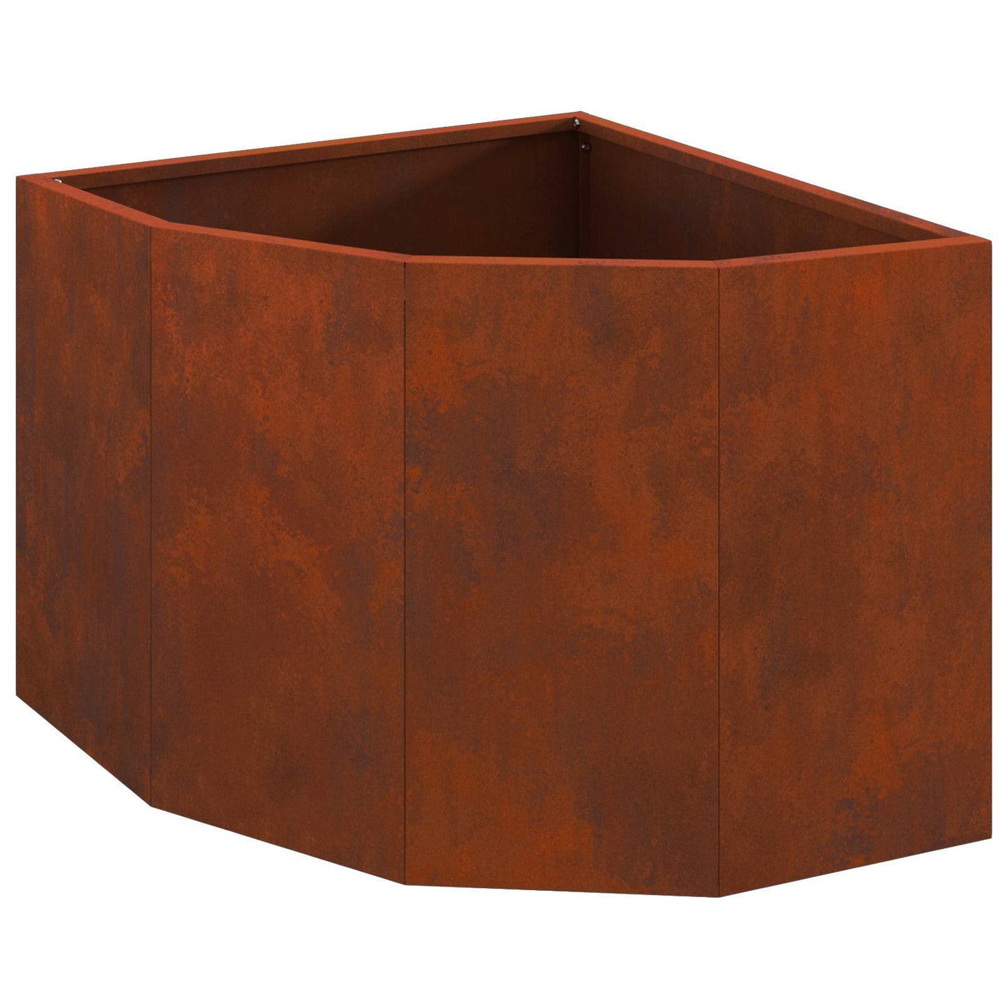 Fioriera angolare Vidaxx arrugginito 45 x 45 x 35 cm in acciaio corten