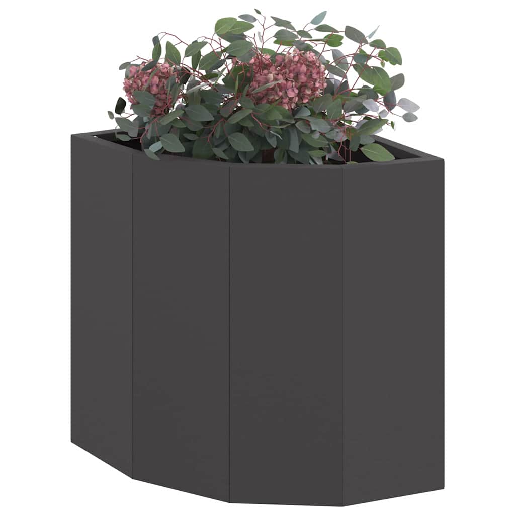 Vidaxl hoek plantbak zwart 30 x 30 x 35 cm staal