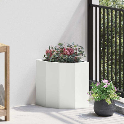 Vidaxx jardinera de esquina blanco 30 x 30 x 35 cm acero
