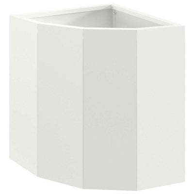 Vidaxx jardinera de esquina blanco 30 x 30 x 35 cm acero