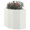 Vidaxl hoek plantbak wit 30 x 30 x 35 cm staal