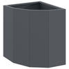 Vidaxl hoek plantbak antraciet 30 x 30 x 35 cm staal