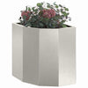 Vidaxx macetero de esquina plateado 30 x 30 x 35 cm acero inoxidable
