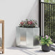 Vidaxl hoek plantbak zilver 30 x 30 x 35 cm gegalvaniseerd staal