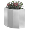 Vidaxx jardinera de esquina plata 30 x 30 x 35 cm acero galvanizado