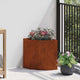 Vidaxl hoek plantbak roestig 30 x 30 x 35 cm cortenstaal