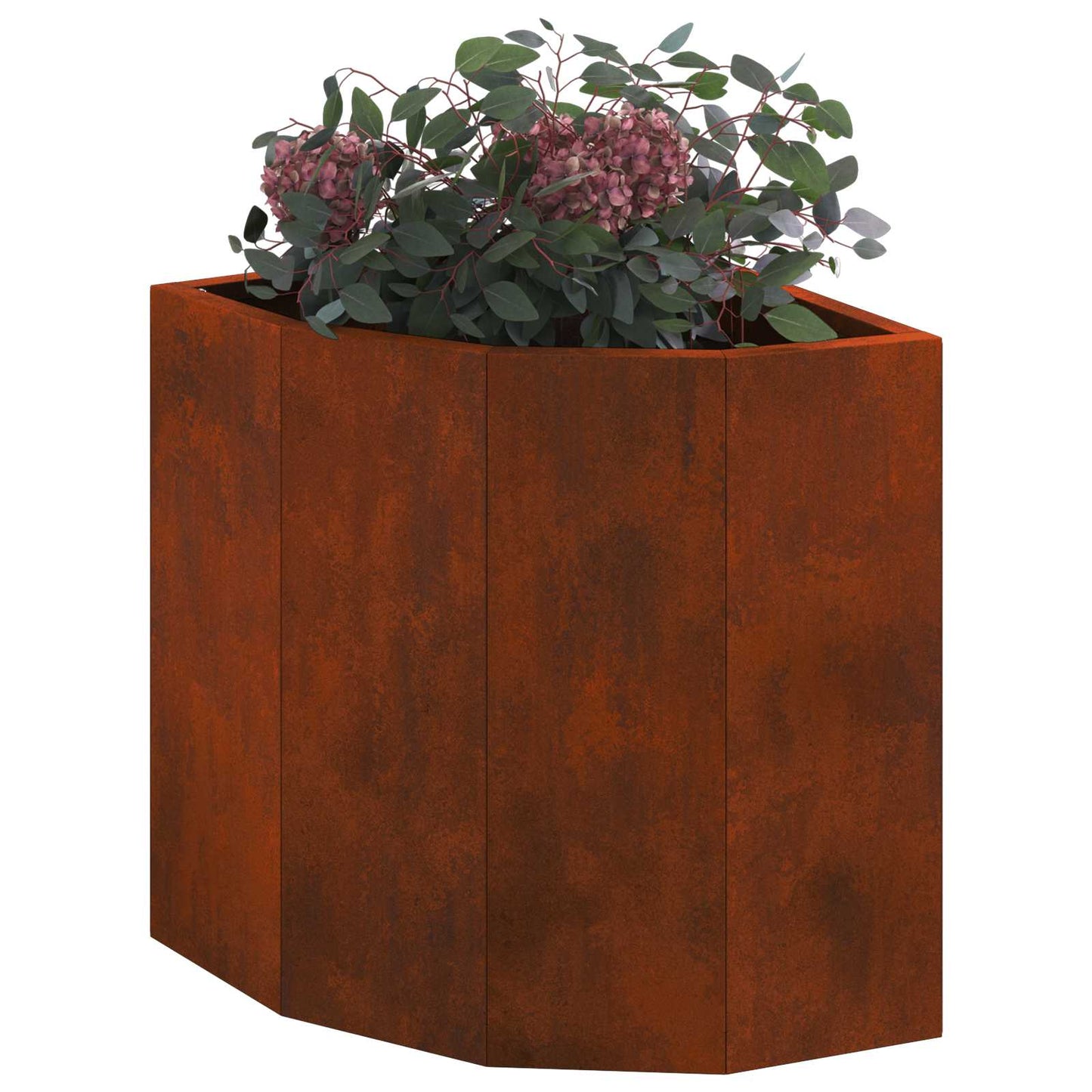 Vidaxl hoek plantbak roestig 30 x 30 x 35 cm cortenstaal