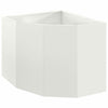 Vidaxl hoek plantbak wit 60 x 60 x 50 cm staal