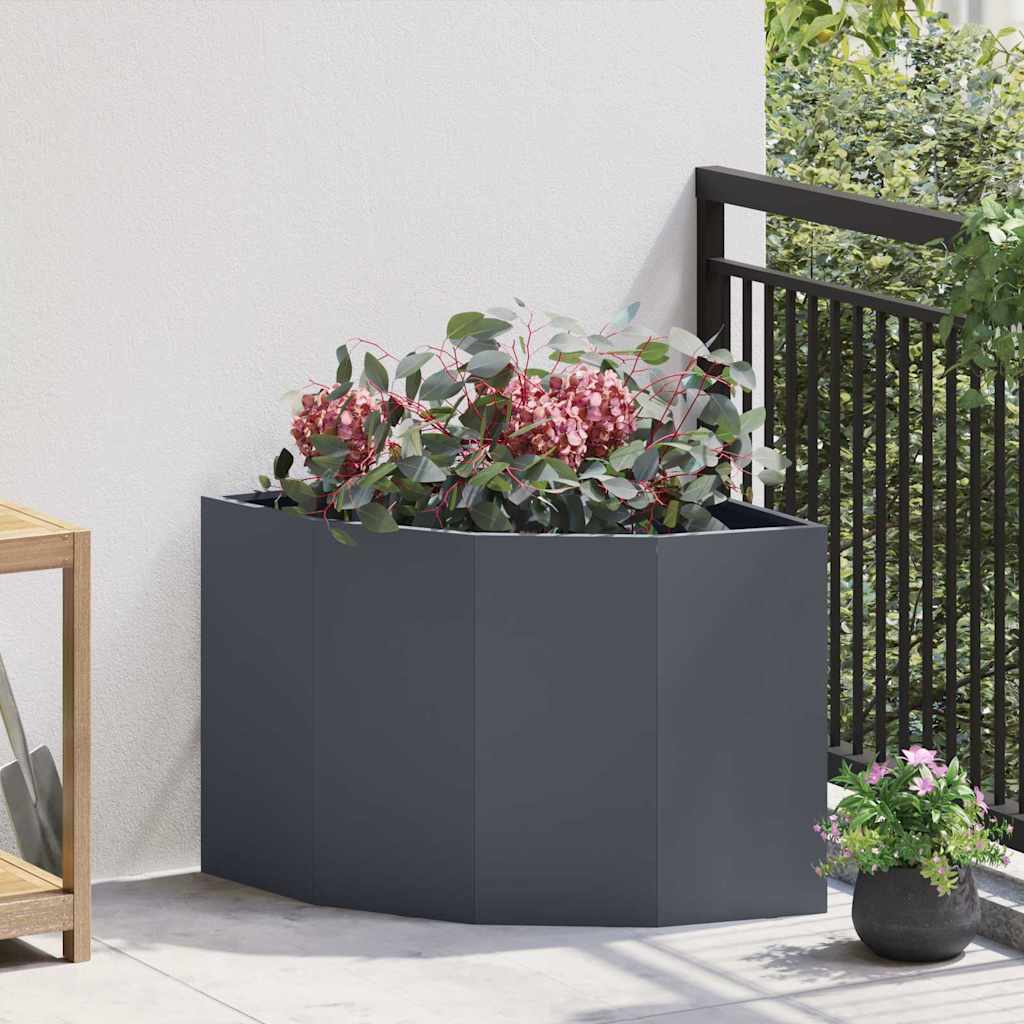 Vidaxx jardinera de esquina antracita 60 x 60 x 50 cm acero