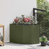 Fioriera angolare Vidaxx verde oliva 60 x 60 x 50 cm in acciaio