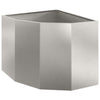 Vidaxx macetero de esquina plateado 60 x 60 x 50 cm acero inoxidable