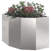 Vidaxx macetero de esquina plateado 60 x 60 x 50 cm acero inoxidable