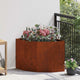 Vidaxl hoek plantbak roestig 60 x 60 x 50 cm cortenstaal