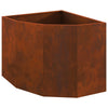 Jardinera de esquina vidaxx oxidada 60 x 60 x 50 cm acero corten