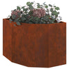 Jardinera de esquina vidaxx oxidada 60 x 60 x 50 cm acero corten