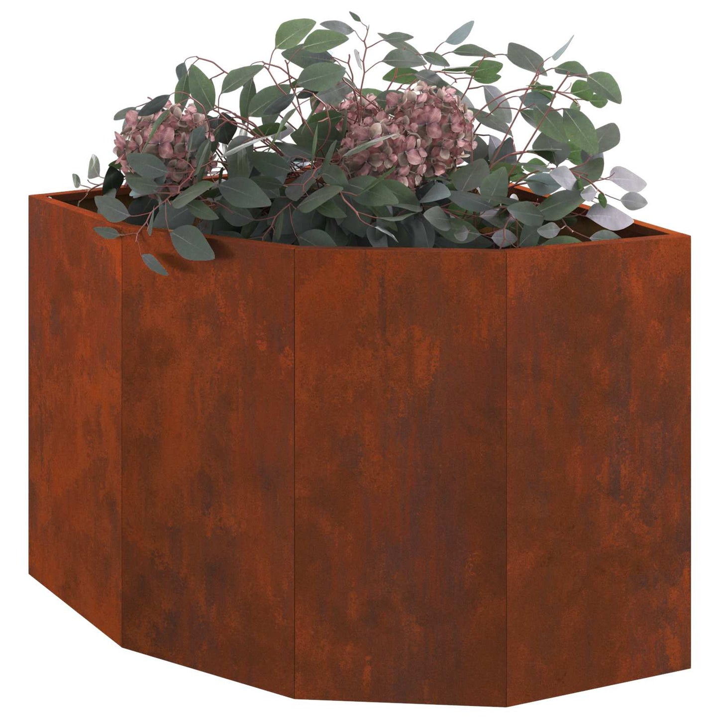 Jardinera de esquina vidaxx oxidada 60 x 60 x 50 cm acero corten