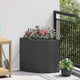 Fioriera angolare Vidaxx nera 45 x 45 x 50 cm in acciaio