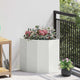 Vidaxx jardinera de esquina blanco 45 x 45 x 50 cm acero