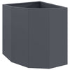 Fioriera angolare Vidaxx antracite 45 x 45 x 50 cm in acciaio