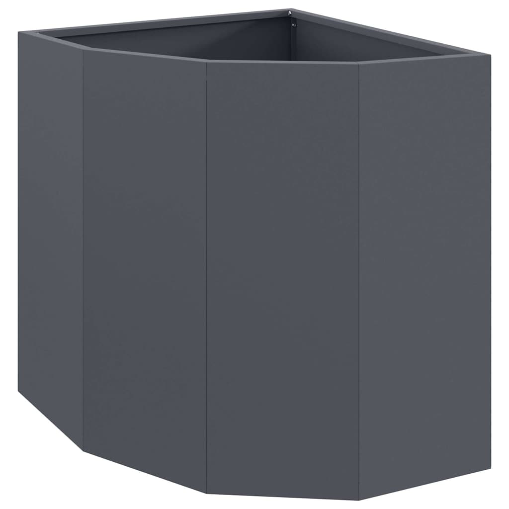 Fioriera angolare Vidaxx antracite 45 x 45 x 50 cm in acciaio